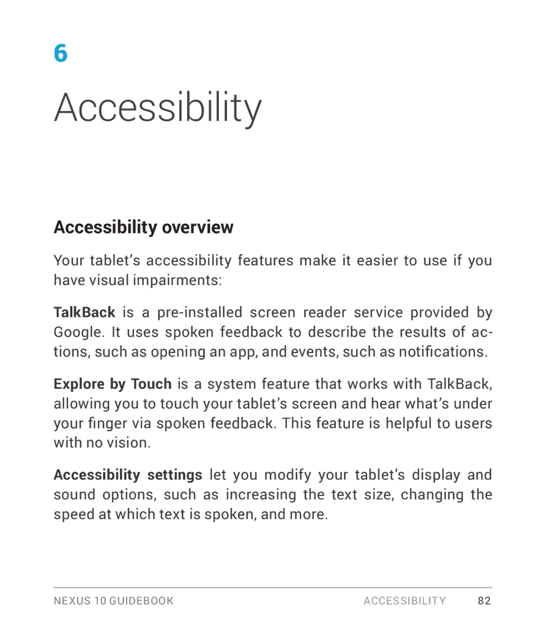 Samsung GT-P8110HAVXAR manual Accessibility overview 