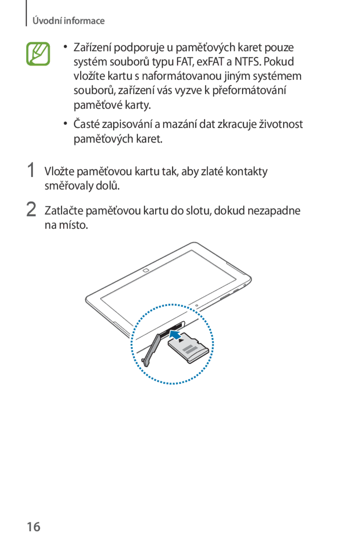 Samsung GT-P8510MSAATO, GT-P8510MSAORX, GT-P8510MSAETL, GT-P8510MSAAUT manual Úvodní informace 