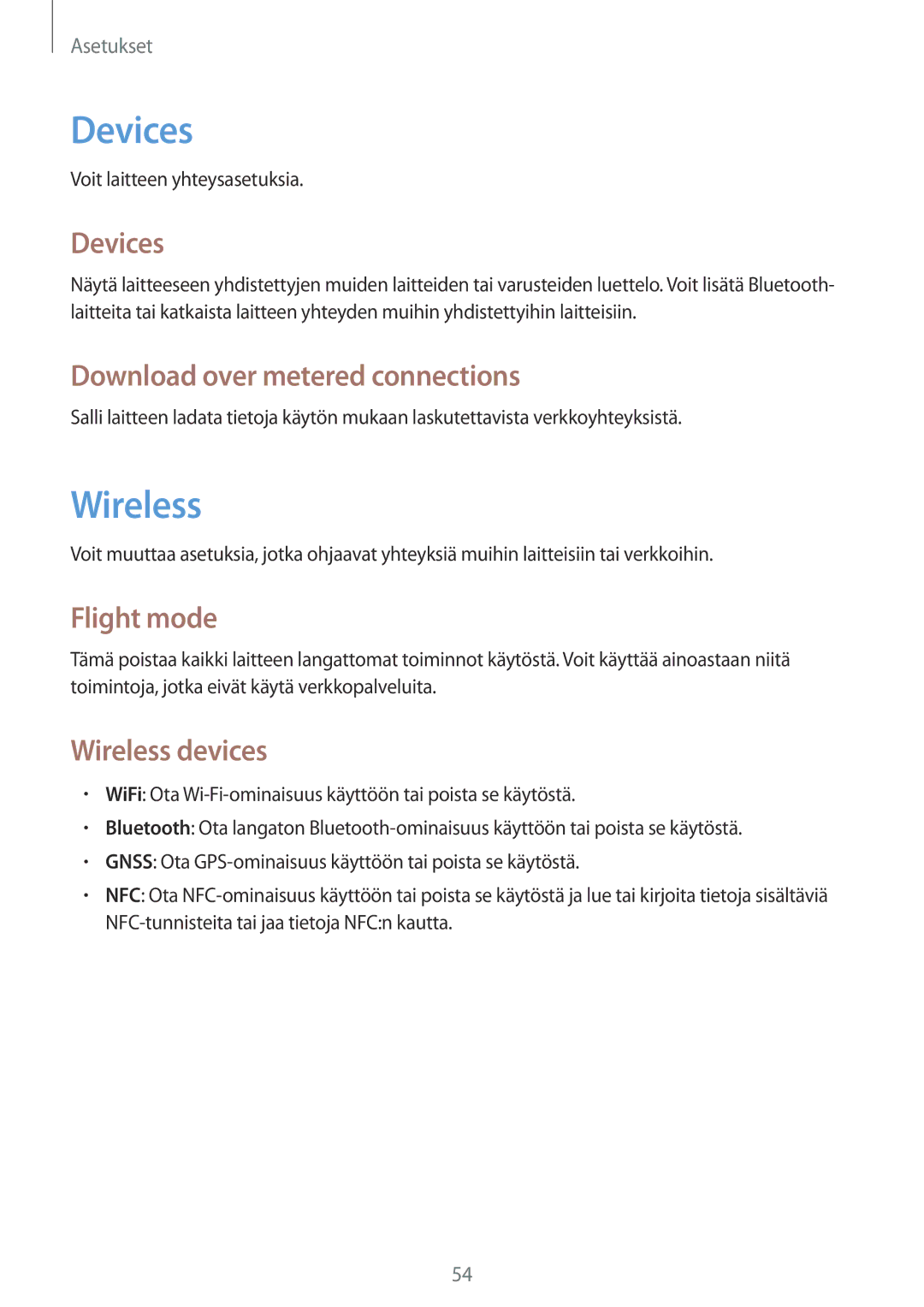 Samsung GT-P8510MSANEE, GT-P8510MSENEE manual Devices, Wireless 