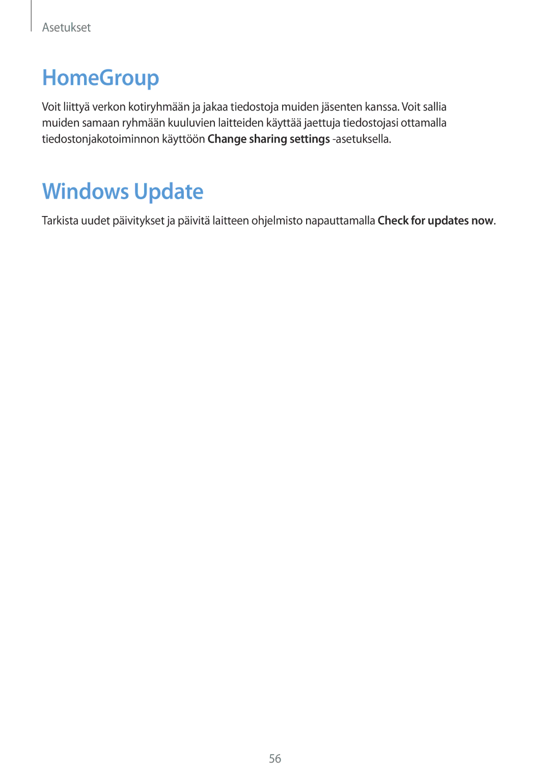 Samsung GT-P8510MSANEE, GT-P8510MSENEE manual HomeGroup, Windows Update 