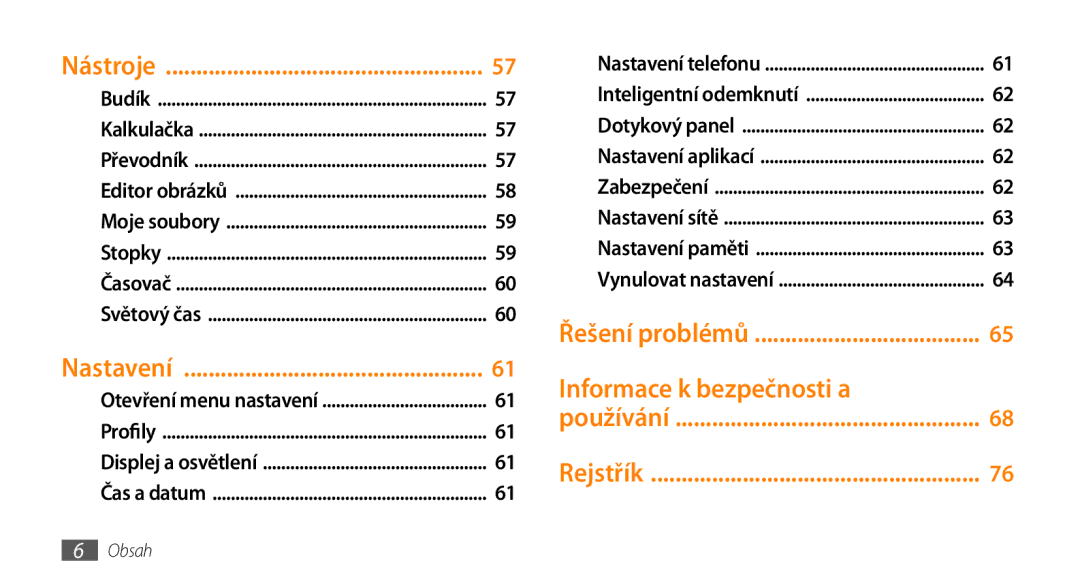 Samsung GT-S3370HSAO2C manual Informace k bezpečnosti a 