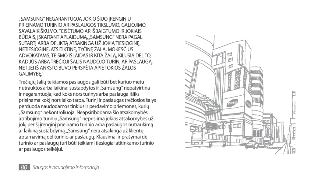 Samsung GT-S3370HSASEB manual Saugos ir naudojimo informacija 