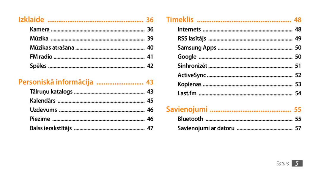 Samsung GT-S3370HSASEB manual Personiskā informācija 