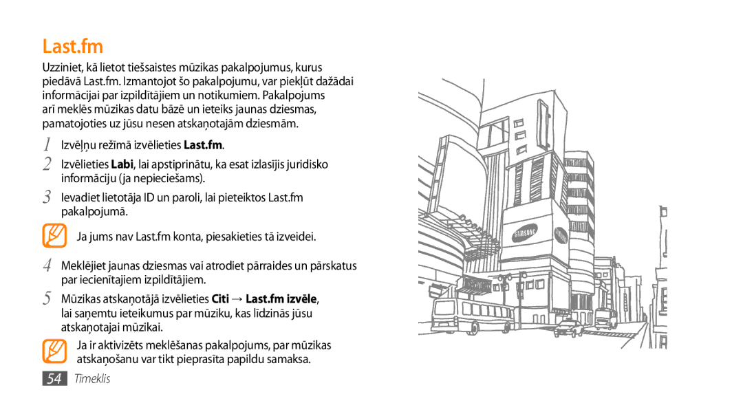 Samsung GT-S3370HSASEB manual Last.fm 