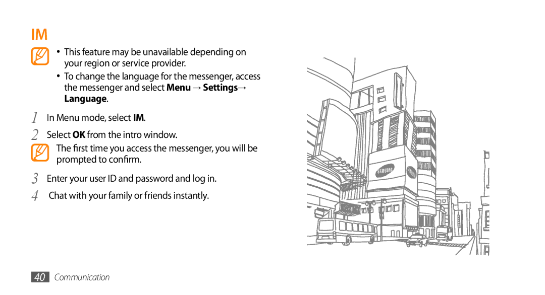 Samsung GT-S3370LSATEE, GT-S3370LSAVID, GT-S3370HSAXEF, GT-S3370LSAXEF, GT-S3370LSADBT, GT-S3370LSAVIA manual Communication 