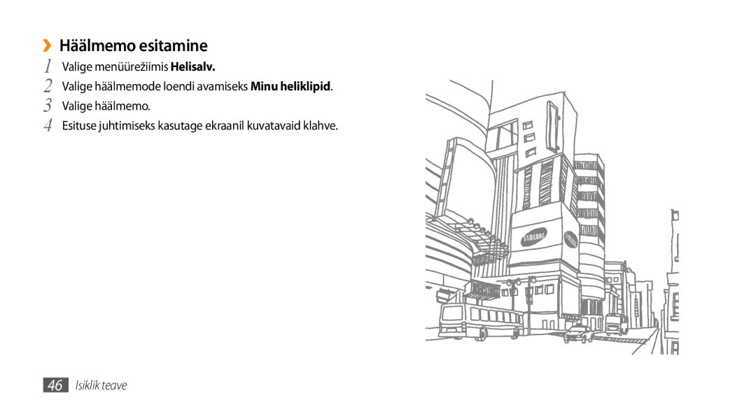 Samsung GT-S3370HSESEB, GT-S3370LSESEB, GT-S3370DIESEB, GT-S3370CWESEB manual ››Häälmemo esitamine 