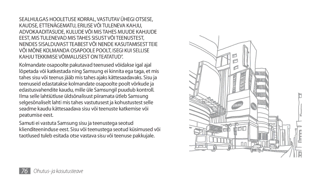 Samsung GT-S3370LSESEB, GT-S3370DIESEB, GT-S3370HSESEB, GT-S3370CWESEB manual Ohutus- ja kasutusteave 