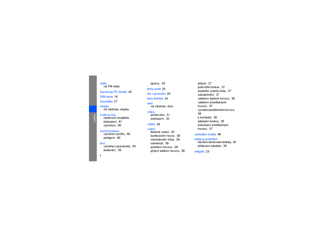 Samsung GT-S3650CYAO2C manual Viz FM rádio, Viz nástroje, stopky, Zobrazení, 61 vytvoření, Zahájení, Viz nástroje, úkol 