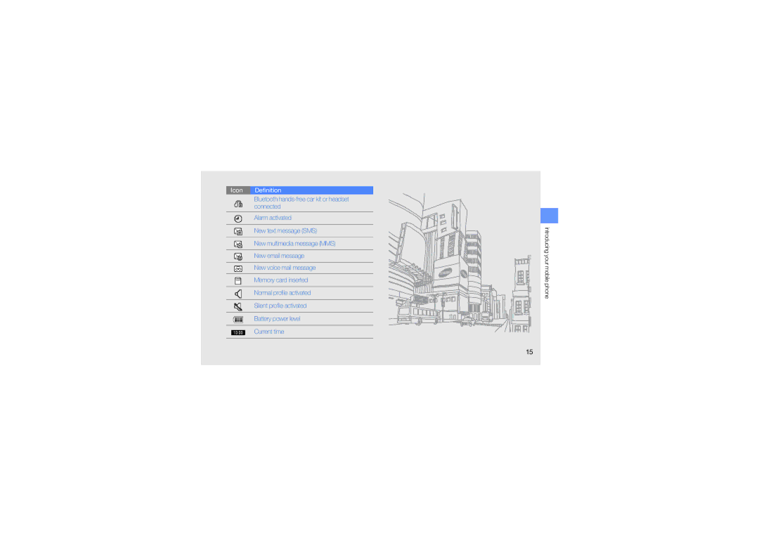 Samsung GT-S3653FOATMA, GT-S3653CWWMID, GT-S3653CYAMED, GT-S3653CYATUN, GT-S3653CYWAFR, GT-S3653ENATMC manual Icon Definition 