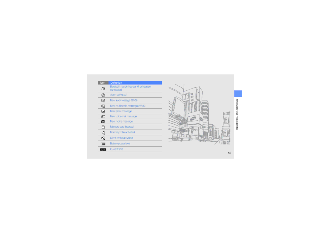 Samsung GT-S3653FOATMA, GT-S3653CWWMID, GT-S3653CYAMED, GT-S3653CYATUN, GT-S3653CYWAFR, GT-S3653ENATMC manual Icon Definition 