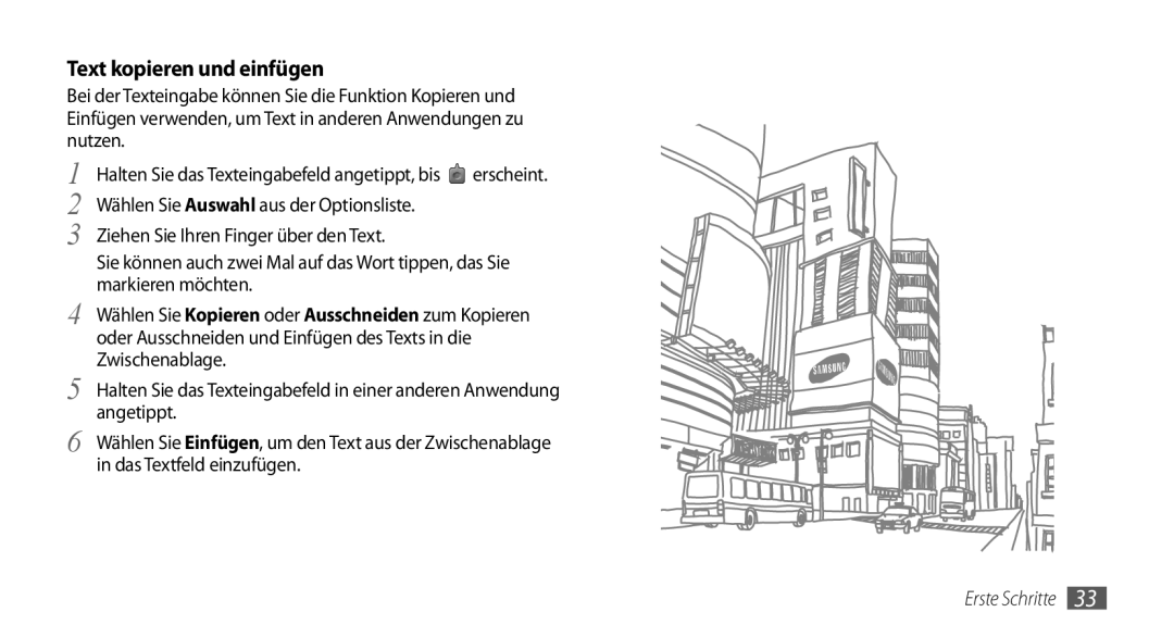 Samsung GT-S5250HKADBT, GT-S5250HKAEPL manual Text kopieren und einfügen 