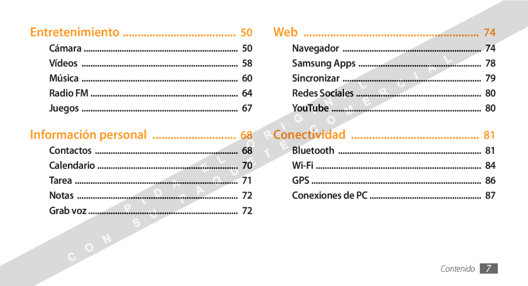 Samsung GT-S5250HKAFOP manual Web 