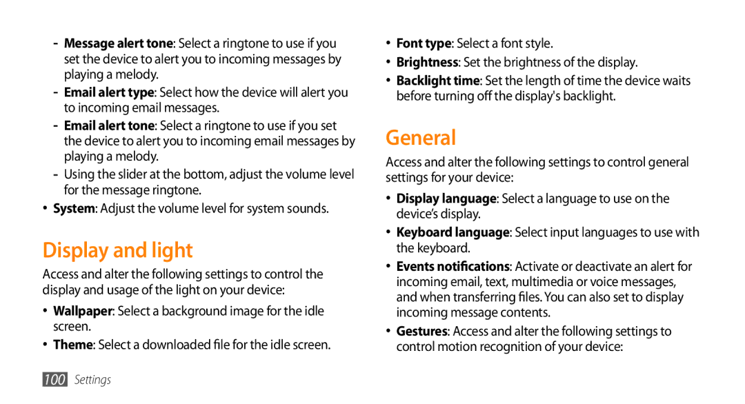 Samsung GT-S5253PWAMID, GT-S5253HKAECT Display and light, General, Wallpaper Select a background image for the idle screen 