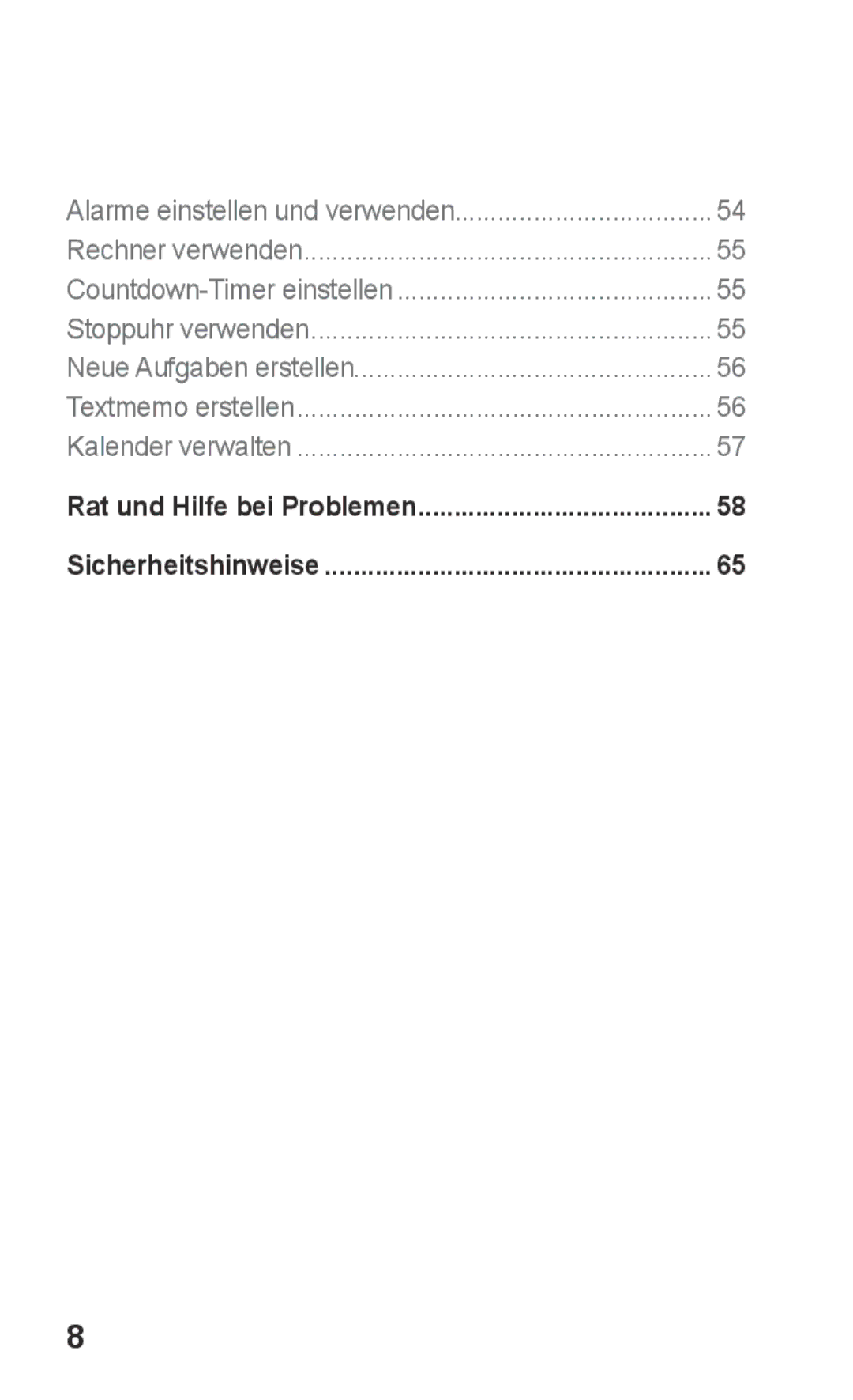 Samsung GT-S5260RWPDBT, GT-S5260OKPDBT manual Sicherheitshinweise 