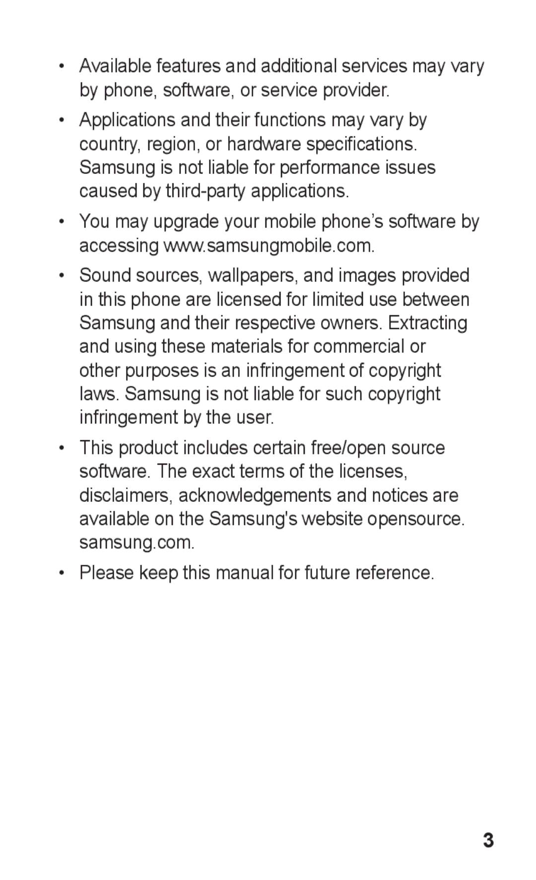 Samsung GT-S5263RWAJED, GT-S5263OKAJED, GT-S5263OKATUN, GT-S5263OKAXSG Please keep this manual for future reference 