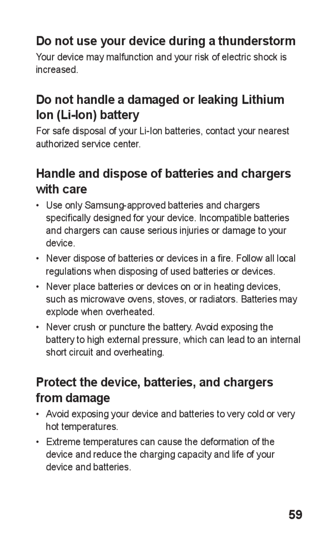 Samsung GT-S5263OKAPAK, GT-S5263OKAJED, GT-S5263OKATUN, GT-S5263OKAXSG manual Do not use your device during a thunderstorm 