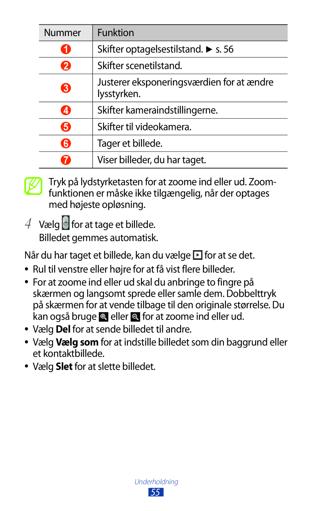 Samsung GT-S5300ZIANEE, GT-S5300ZYANEE, GT-S5300ZOANEE, GT-S5300ZKANEE, GT-S5300ZWANEE manual Underholdning 