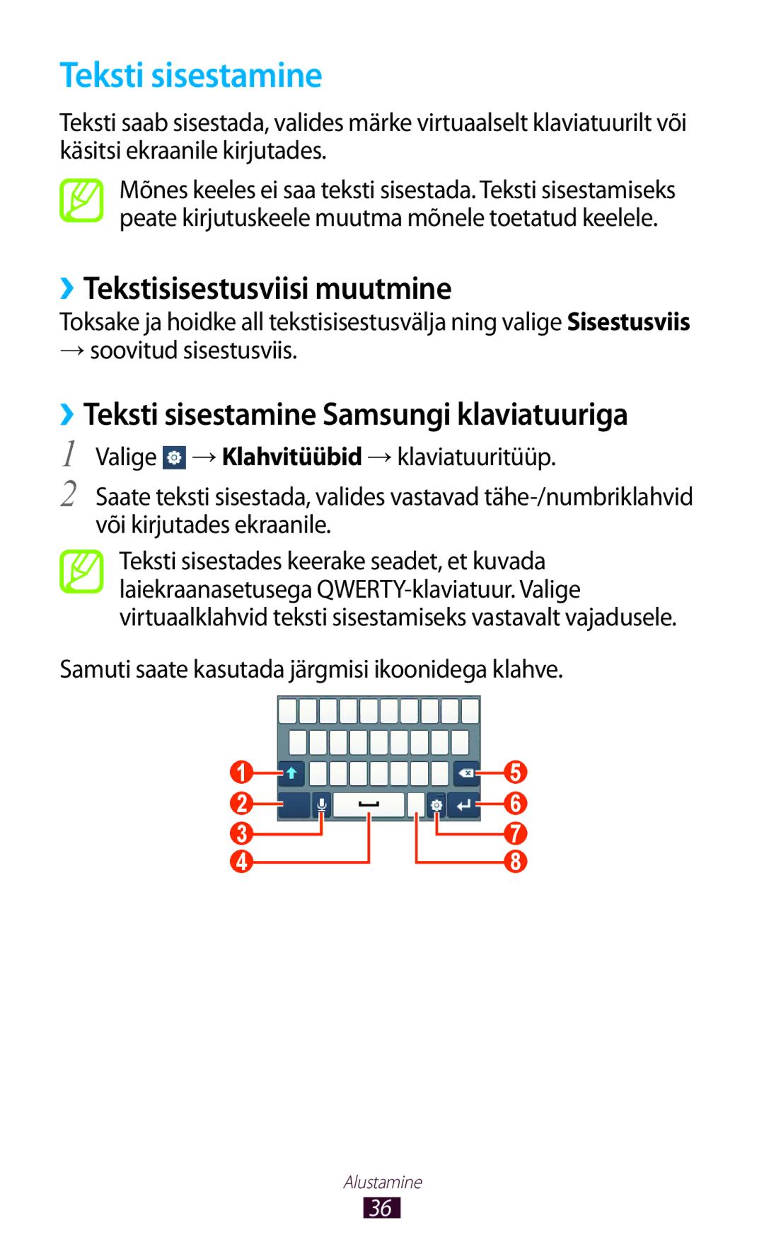 Samsung GT-S5300ZKASEB, GT-S5300ZWASEB manual Teksti sisestamine, ››Tekstisisestusviisi muutmine, → soovitud sisestusviis 