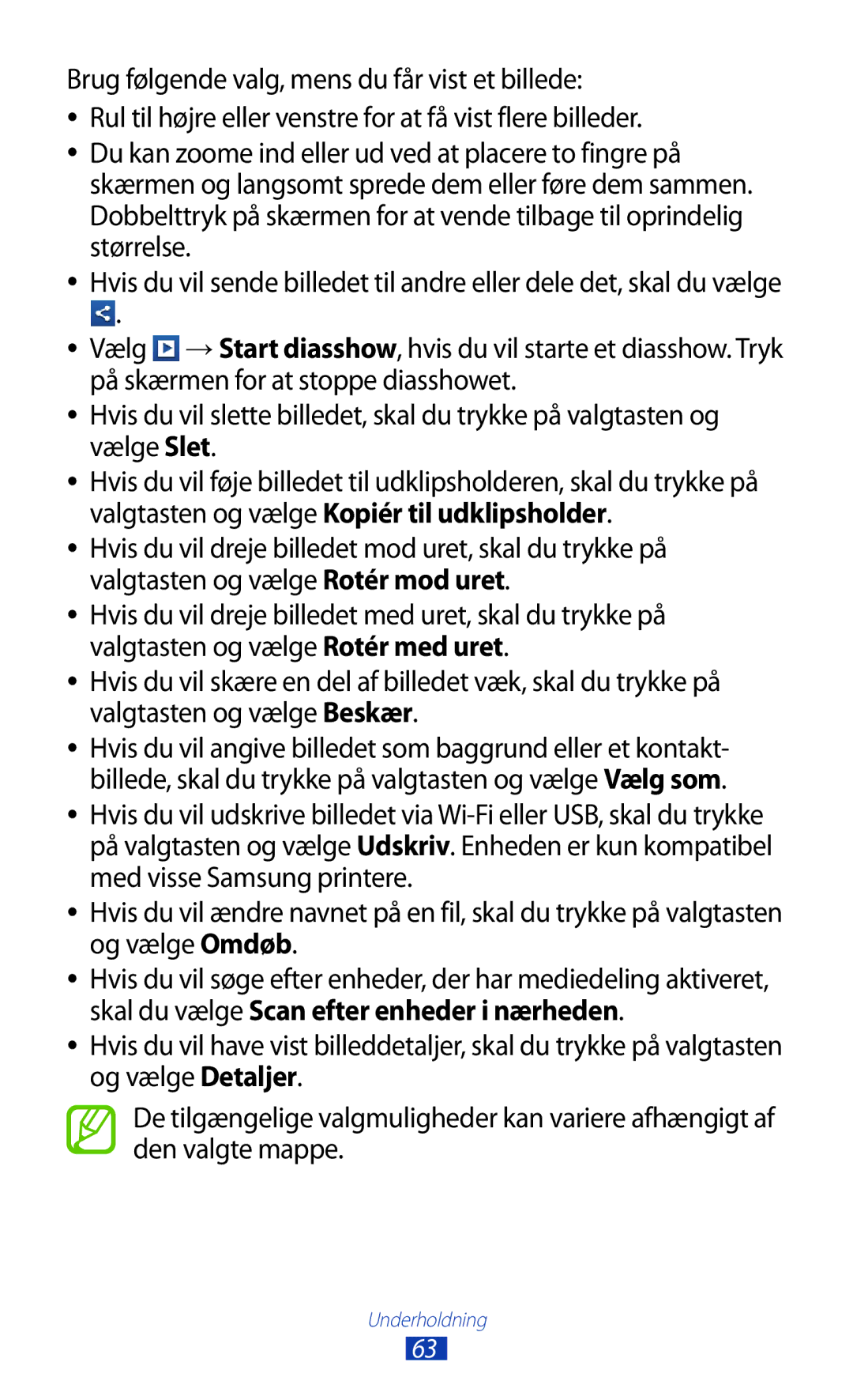 Samsung GT-S5301ZIANEE, GT-S5301ZKANEE, GT-S5301ZYANEE, GT-S5301ZOANEE, GT-S5301ZWANEE manual Underholdning 