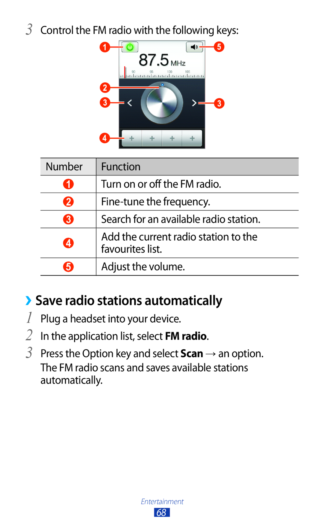 Samsung GT-S5302ZKAORX, GT-S5302ZWAAFR, GT-S5302ZWAKSA, GT-S5302ZKAEGY, GT-S5302ZWACAC ››Save radio stations automatically 