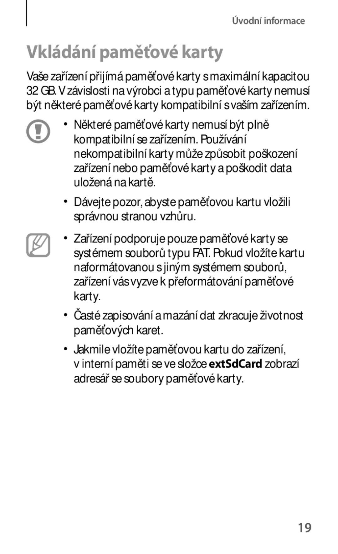 Samsung GT-S5310BKAORX, GT-S5310BKACOS, GT-S5310RWACOS, GT-S5310MSAVVT, GT-S5310RWAVVT, GT-S5310RWAHBM Vkládání paměťové karty 