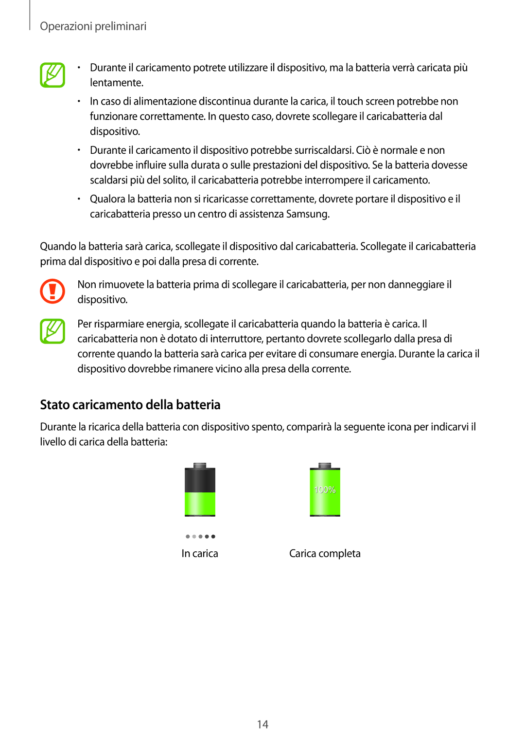 Samsung GT-S5310MSVOMN, GT-S5310MSAWIN, GT-S5310RWAWIN, GT-S5310MSATUR, GT-S5310MSAITV manual Stato caricamento della batteria 