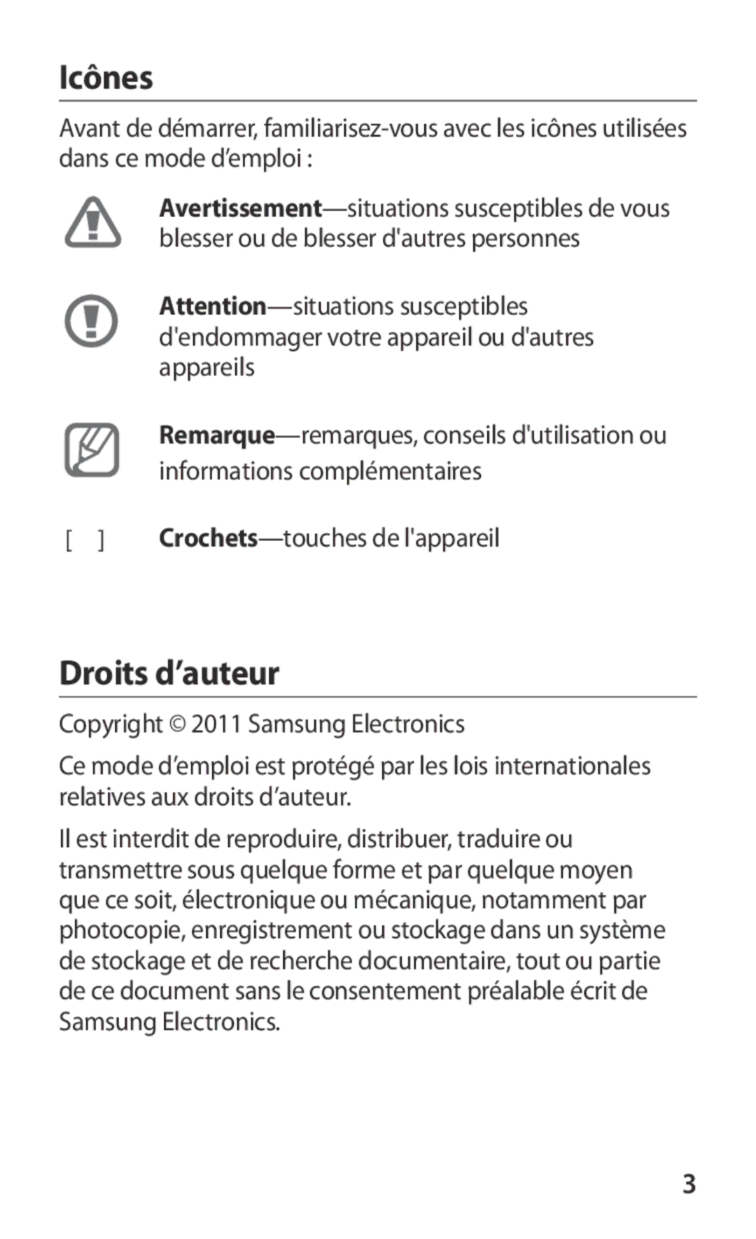 Samsung GT2S5360OIAGBL, GT-S5360TKAGBL, GT2S5360OIAMTL, GT-S5360MAAMTL, GT2S5360TKAGBL, GT-S5360MAABGL Icônes, Droits d’auteur 