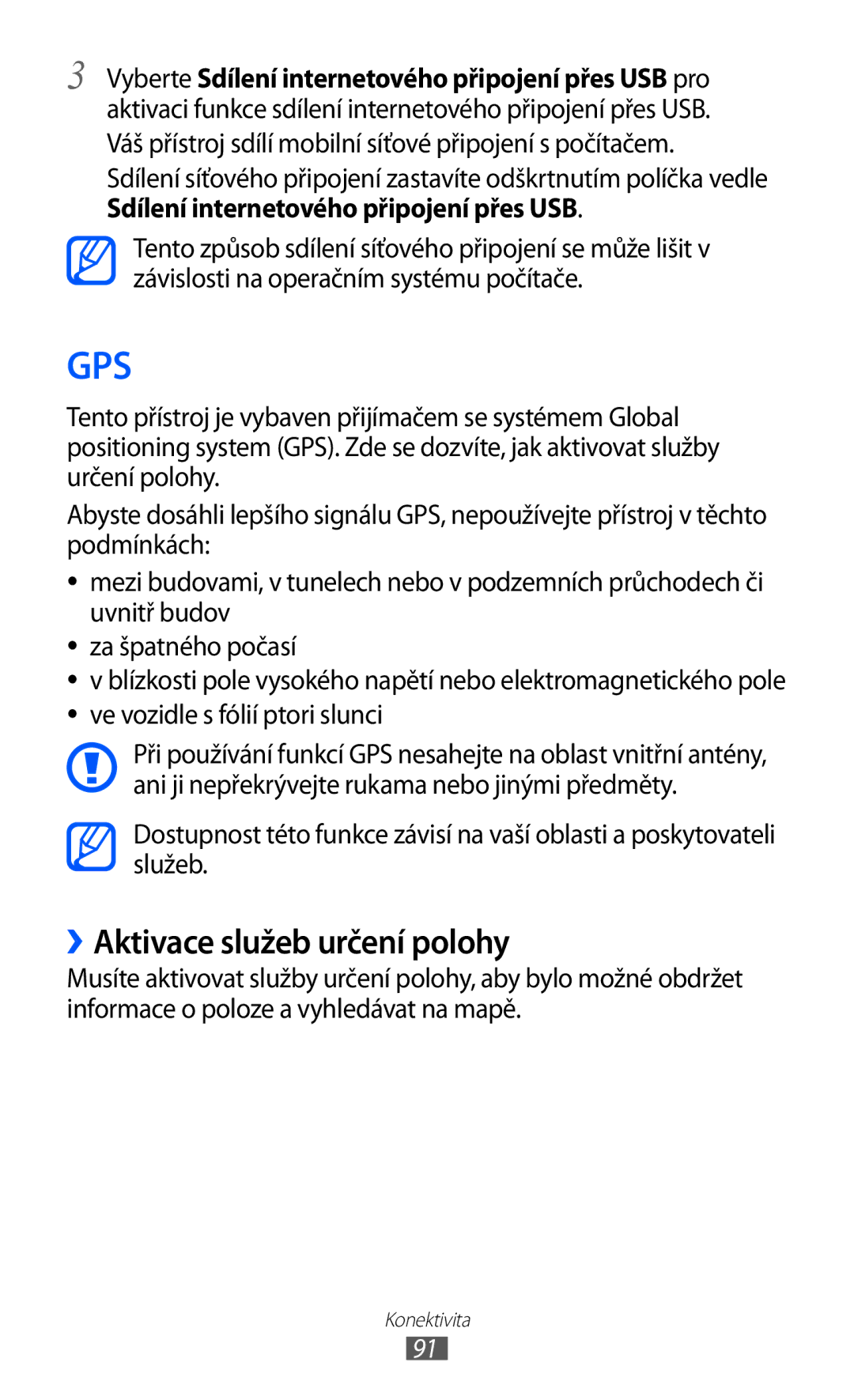 Samsung GT-S5360MAATMS, GT-S5360UWACOS, GT2S5360UWAXEZ, GT2S5360OIATMS, GT2S5360MAAXEZ Gps, ››Aktivace služeb určení polohy 