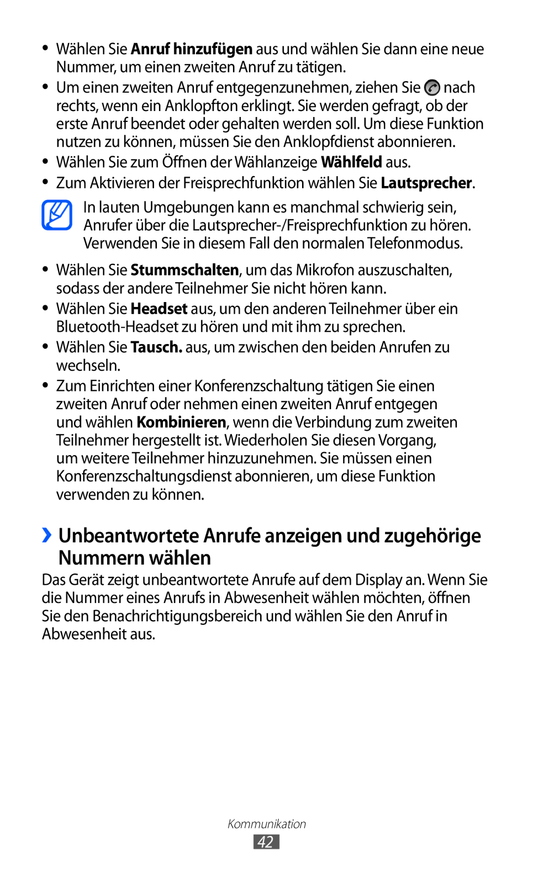 Samsung GT-S5360MAADTM, GT-S5360UWHDBT, GT-S5360UWAOPT, GT-S5360TAADTR, GT-S5360MAATUR, GT-S5360UWATUR manual Nummern wählen 