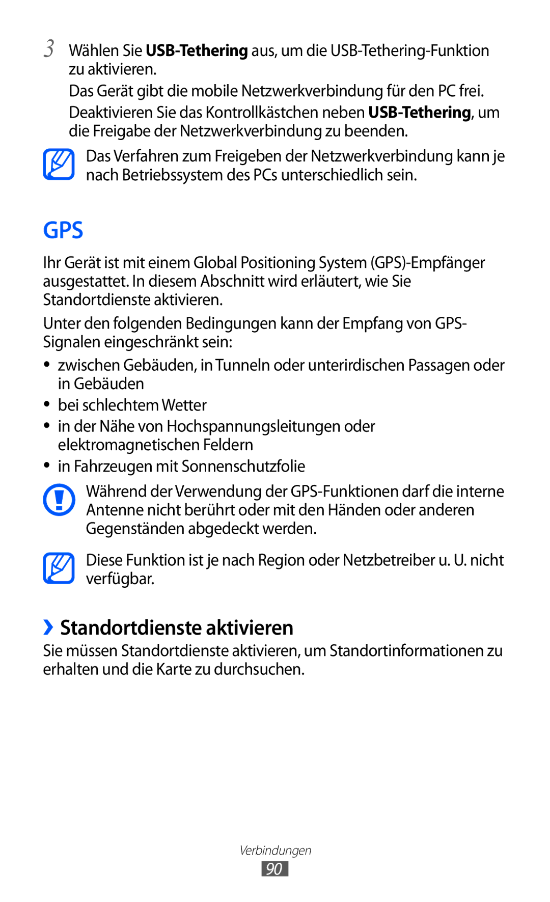 Samsung GT-S5360UWAMBC, GT-S5360UWHDBT, GT-S5360UWAOPT, GT-S5360TAADTR, GT-S5360MAATUR manual Gps, ››Standortdienste aktivieren 