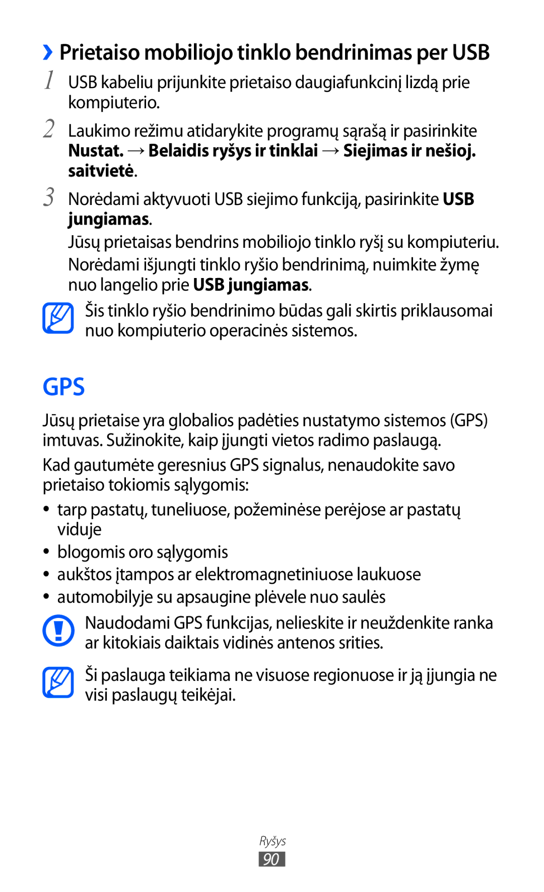 Samsung GT-S5363AAASEB manual Gps 