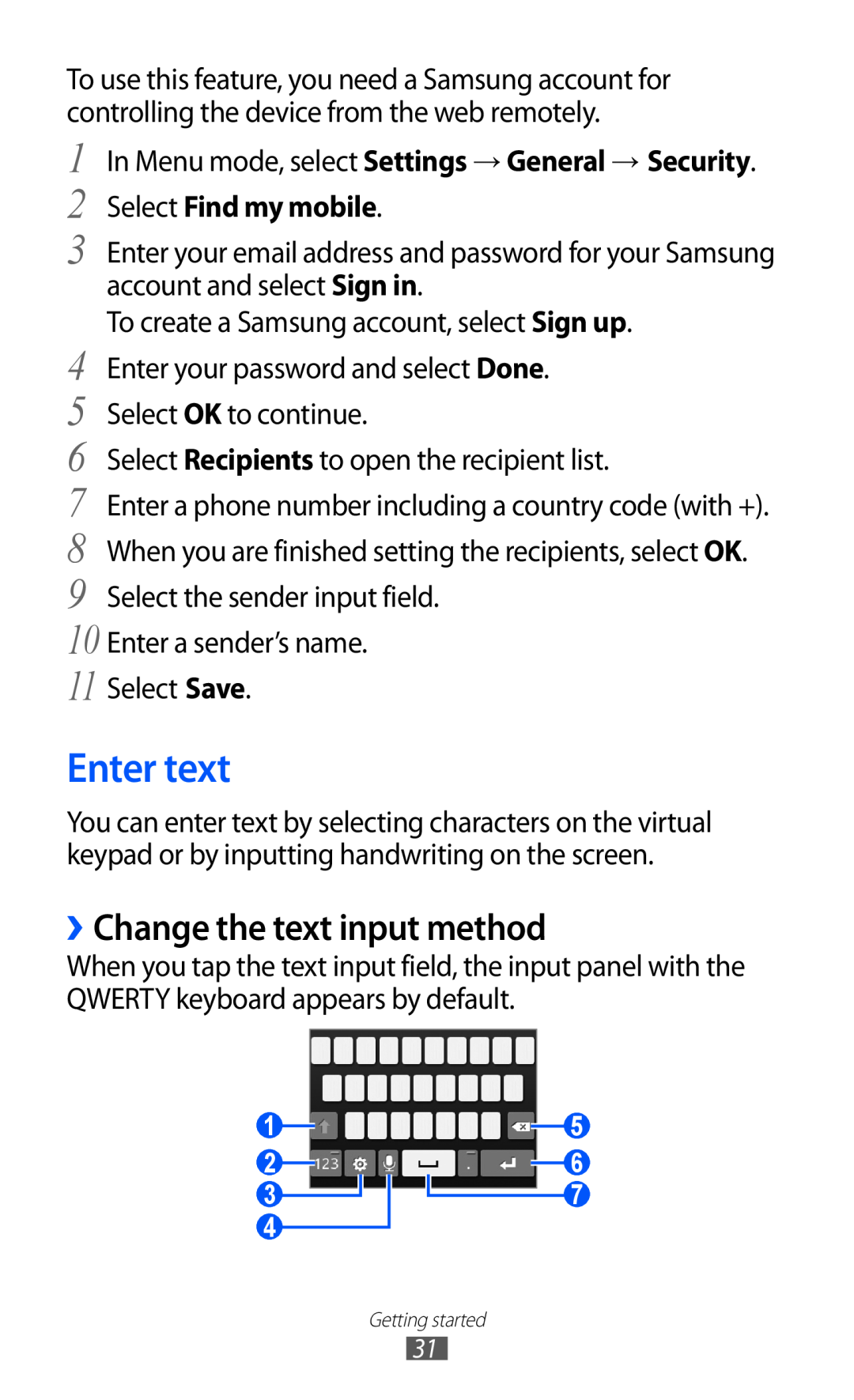 Samsung GT-S5380WRGDBT, GT-S5380SSADBT, GT-S5380SSDDBT, GT-S5380SSAVD2 manual Enter text, ››Change the text input method 