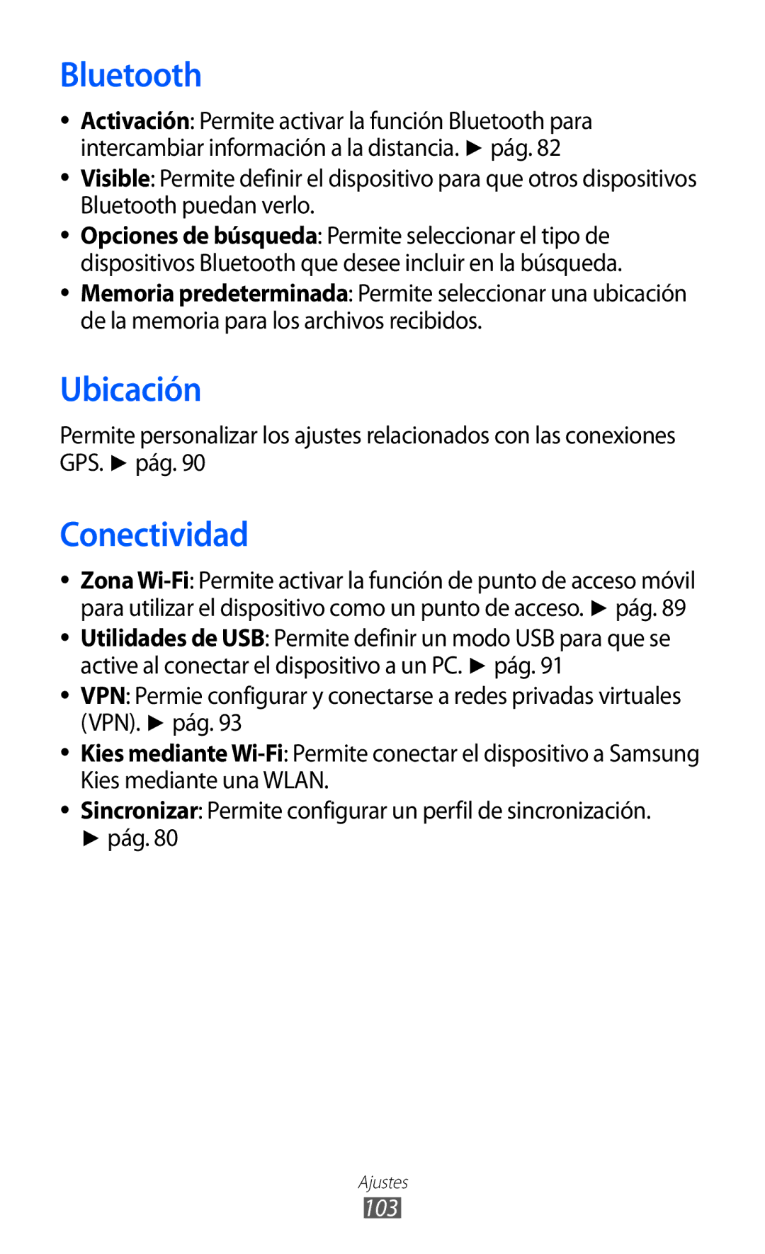 Samsung GT-S5380SSAFOP, GT-S5380SSAPHE, GT-S5380SSDPHE manual Ubicación, Conectividad 