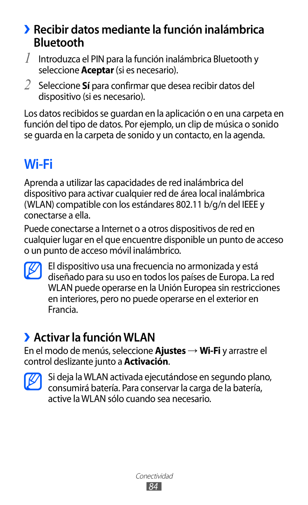 Samsung GT-S5380SSAPHE, GT-S5380SSAFOP, GT-S5380SSDPHE manual Wi-Fi, ››Activar la función Wlan 