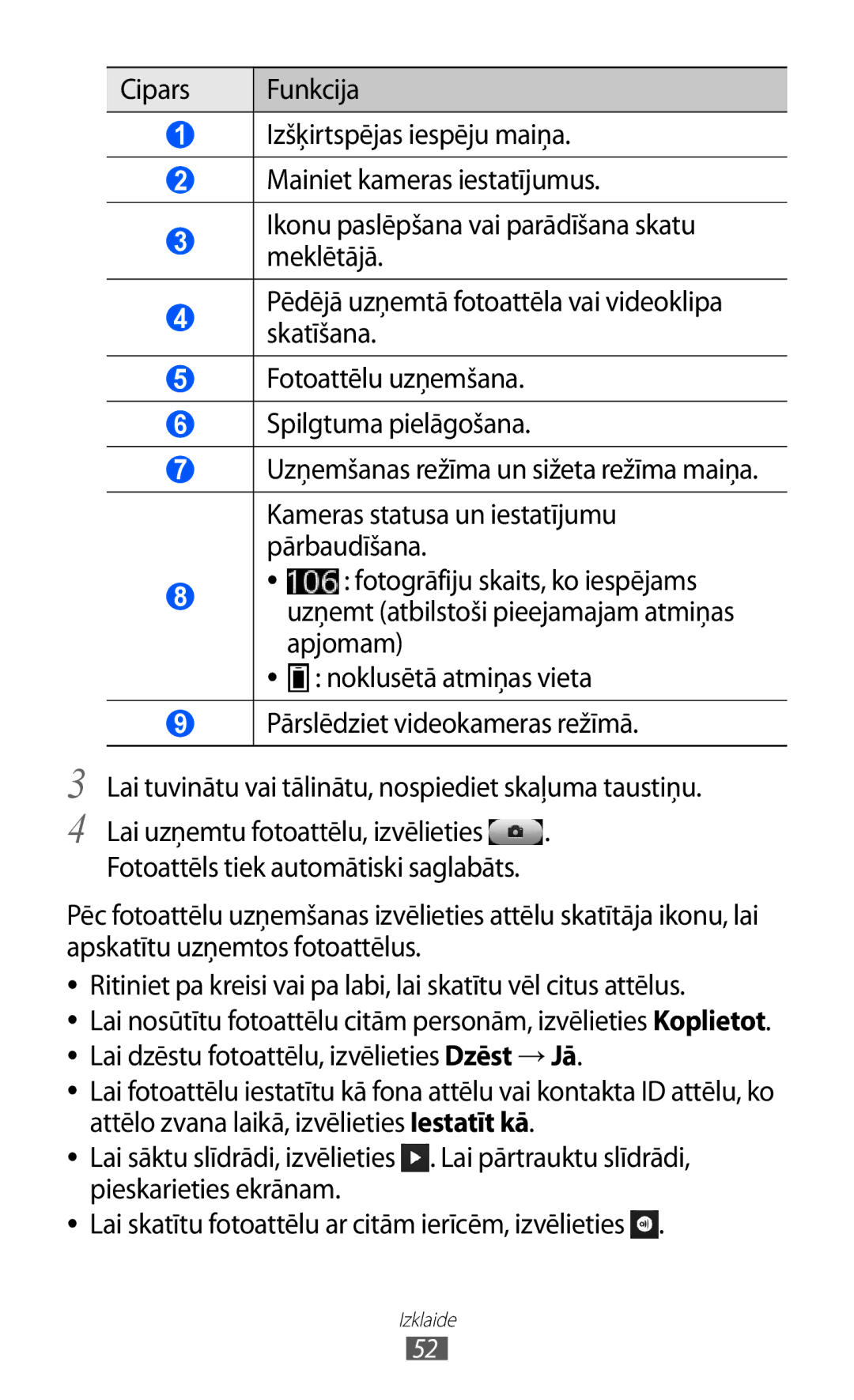 Samsung GT-S5380WRASEB, GT-S5380WRGSEB, GT-S5380SSASEB manual Izklaide 