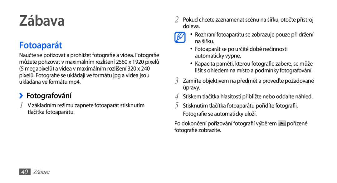 Samsung GT-S5560LKIXSK, GT-S5560TIIXEZ, GT-S5560TIIXSK, GT-S5560BDIXEZ manual Zábava, Fotoaparát, ››Fotografování, Úpravy 