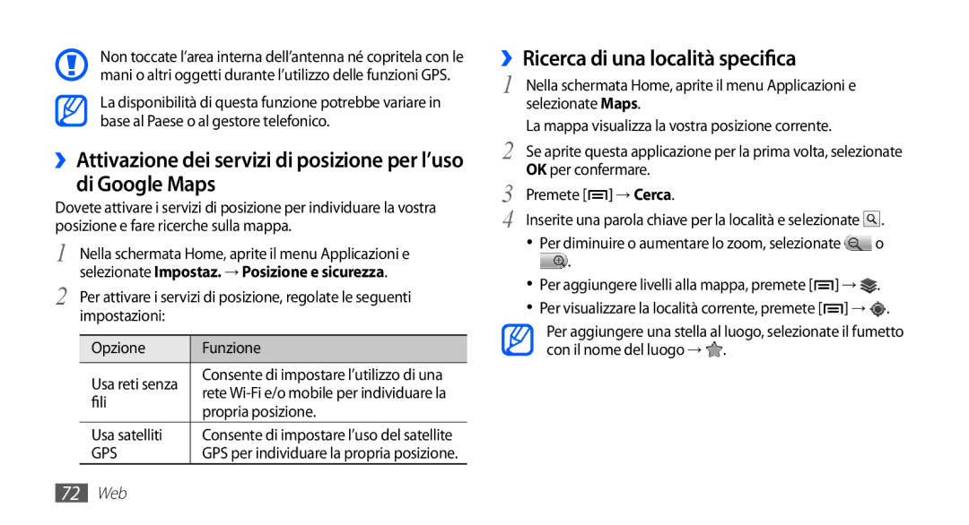 Samsung GT-S5570EGAHUI, GT-S5570AAAITV, GT-S5570AAAHUI, GT-S5570MOAWIN, GT-S5570MOATIM ››Ricerca di una località specifica 