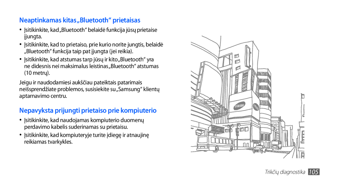 Samsung GT-S5570CWAOMT, GT-S5570EGASEB, GT-S5570EGAOMT, GT-S5570CWASEB manual Neaptinkamas kitas„Bluetooth prietaisas 