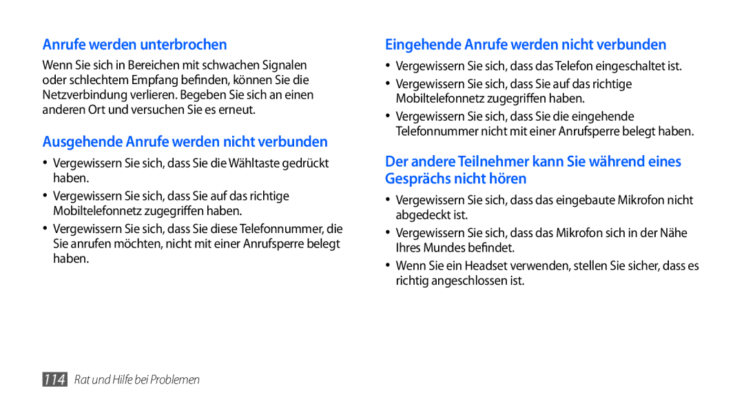 Samsung GT-S5570AAADBT, GT-S5570CWAVDR, GT-S5570AAAXEG manual Vergewissern Sie sich, dass Sie die Wähltaste gedrückt haben 