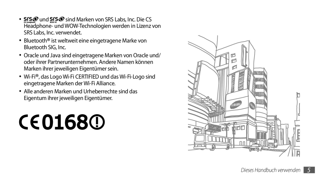 Samsung GT-S5570CWATMN, GT-S5570CWAVDR, GT-S5570AAAXEG, GT-S5570AAADBT, GT-S5570AAAVD2 manual Dieses Handbuch verwenden 