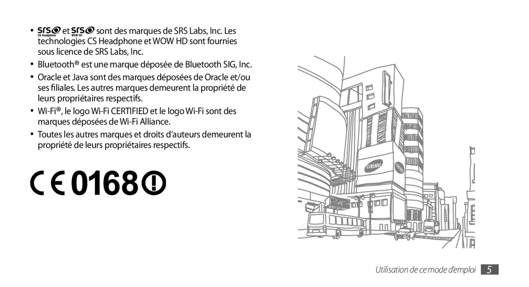 Samsung GT-S5570EGAVGF, GT-S5570EGABOG, GT-S5570AAALPM manual Bluetooth est une marque déposée de Bluetooth SIG, Inc 