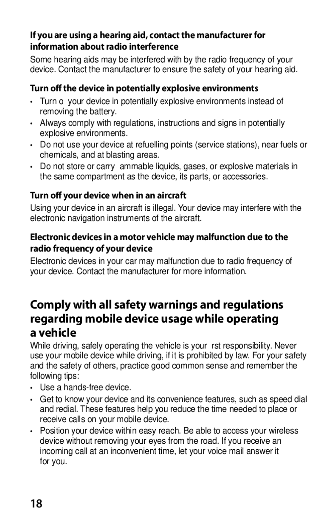 Samsung GT-S5570MOASER Turn off the device in potentially explosive environments, Turn off your device when in an aircraft 