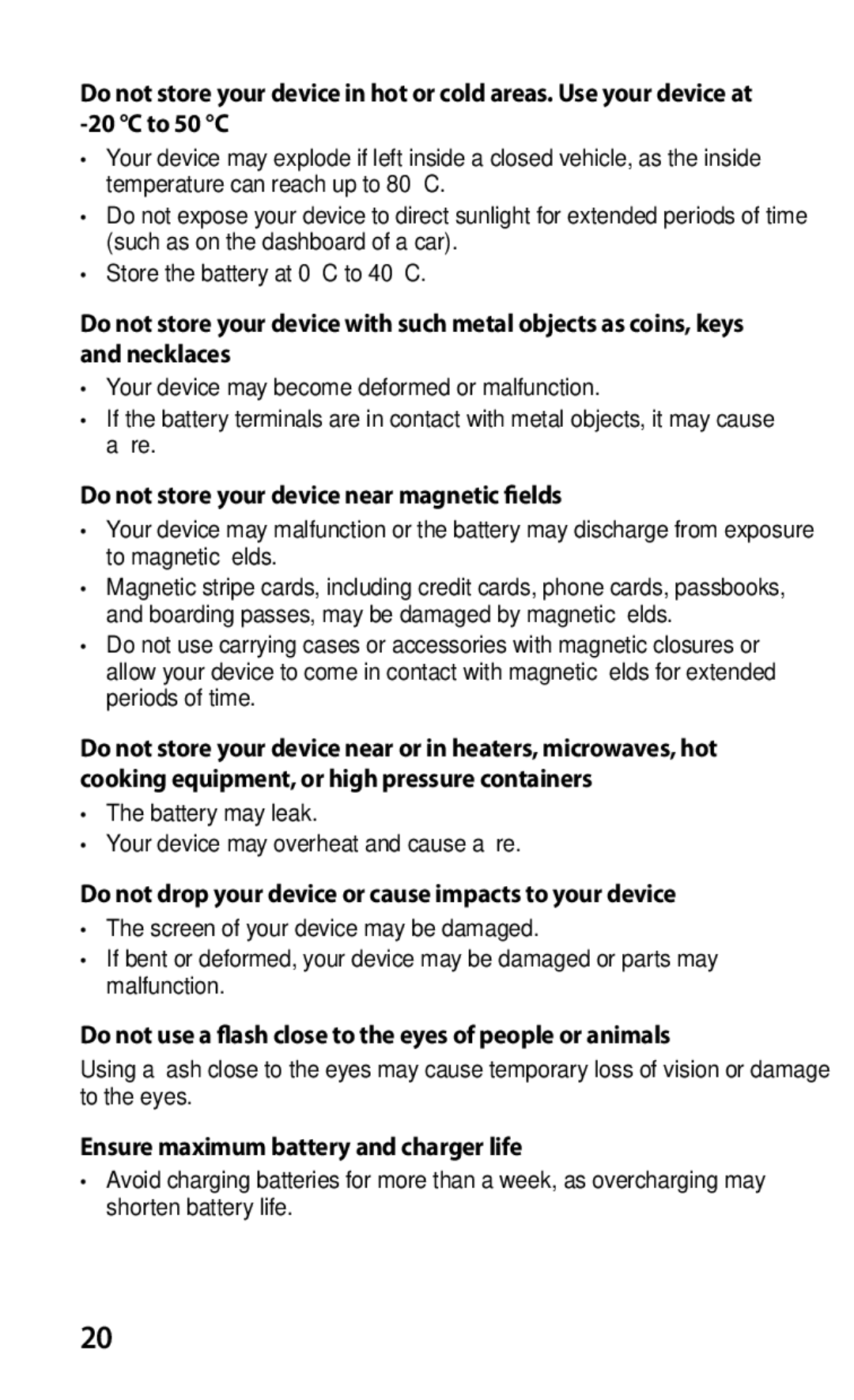 Samsung GT-S5570EGASER manual Do not store your device near magnetic fields, Ensure maximum battery and charger life 