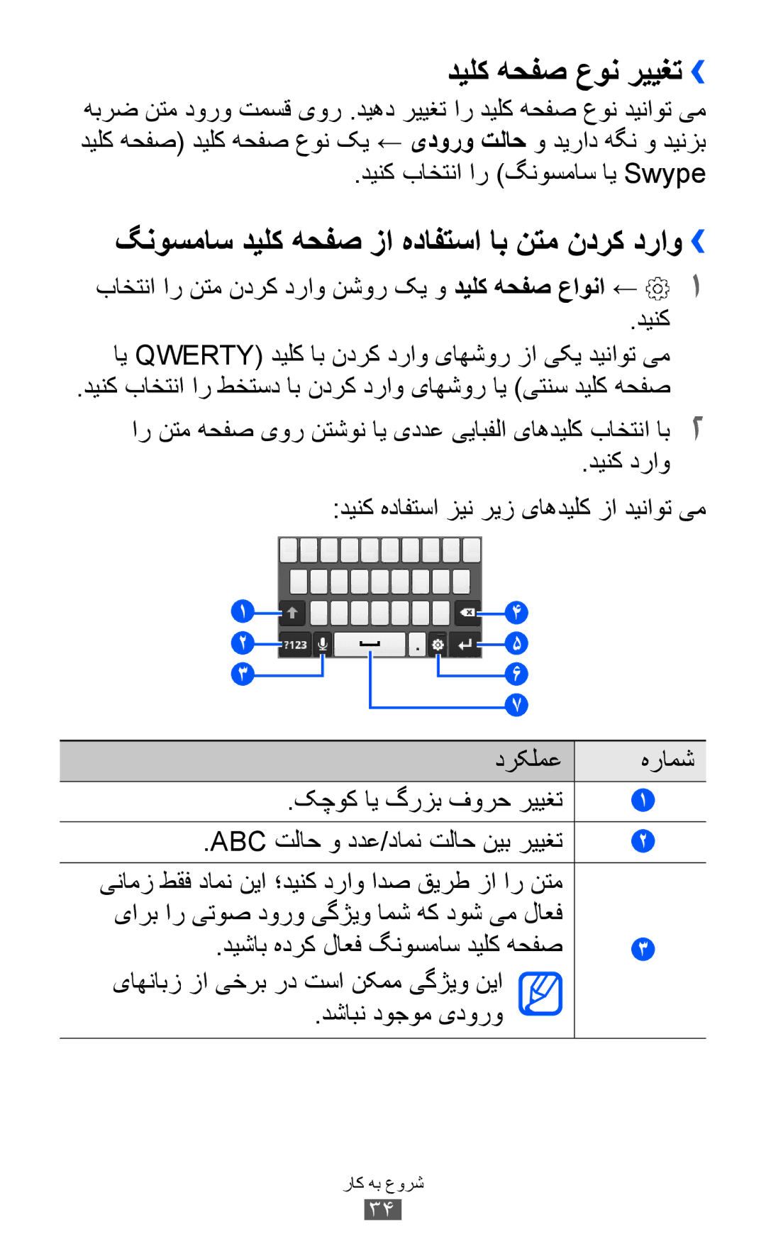 Samsung GT-S5570EGISKZ, GT-S5570EGIKSA manual دیلک هحفص عون رییغت››, گنوسماس دیلک هحفص زا هدافتسا اب نتم ندرک دراو›› 