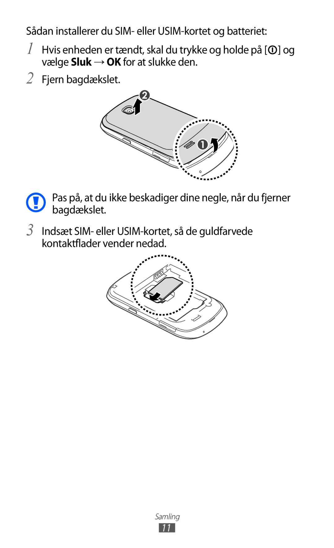 Samsung GT-S5570CWINEE, GT-S5570MAINEE, GT-S5570AAINEE, GT-S5570MOINEE, GT-S5570EGINEE manual Samling 