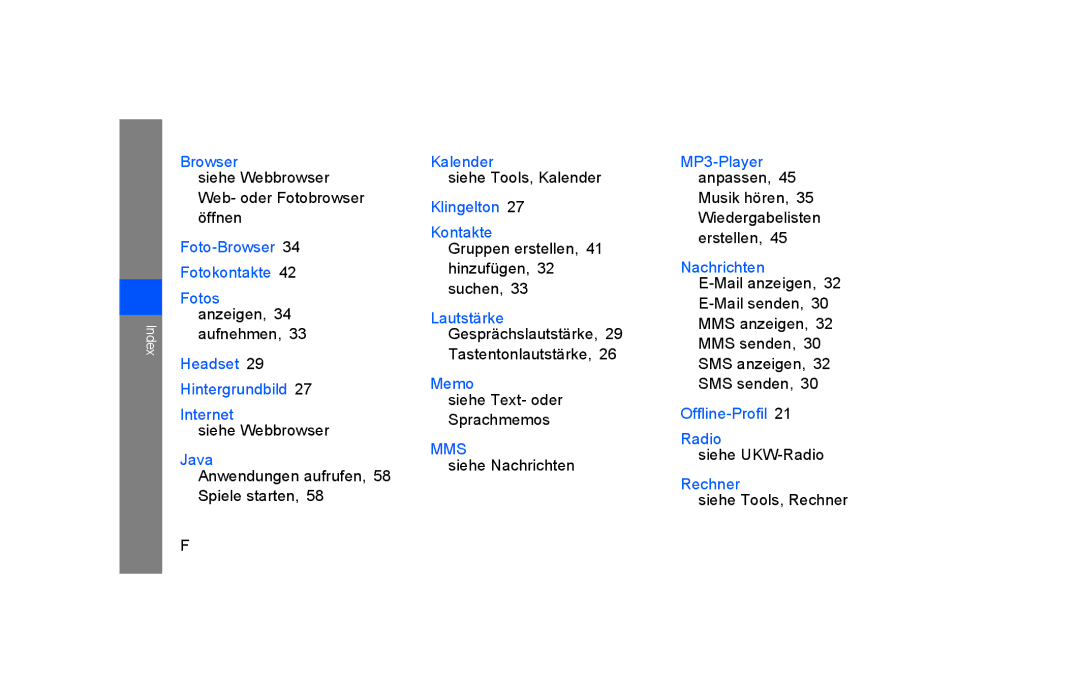 Samsung GT-S5600TKVVD2 manual Siehe Webbrowser Web- oder Fotobrowser öffnen, Anzeigen Aufnehmen, Siehe Tools, Kalender 