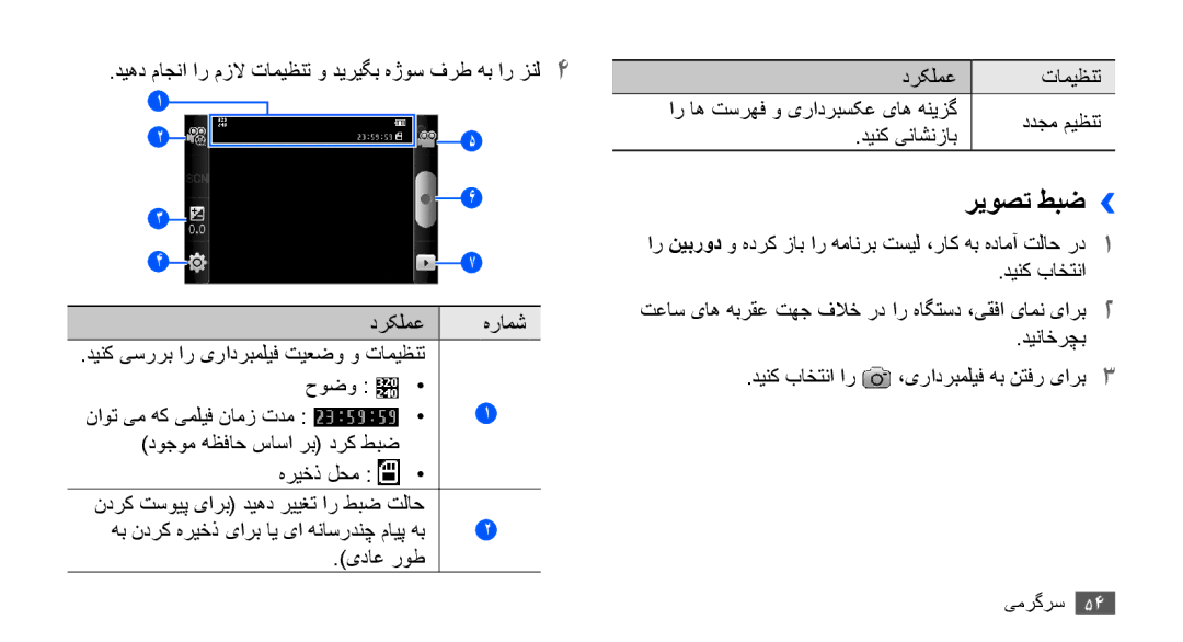 Samsung GT-S5660DSUSKZ, GT-S5660DSASKZ manual ريوصت طبض››, ار اه تسرهف و یرادربسکع یاه هنیزگ ددجم میظنت دینک یناشنزاب 