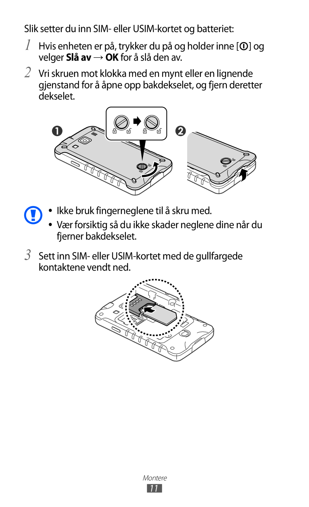 Samsung GT-S5690TAANEE, GT-S5690KOANEE manual Montere 