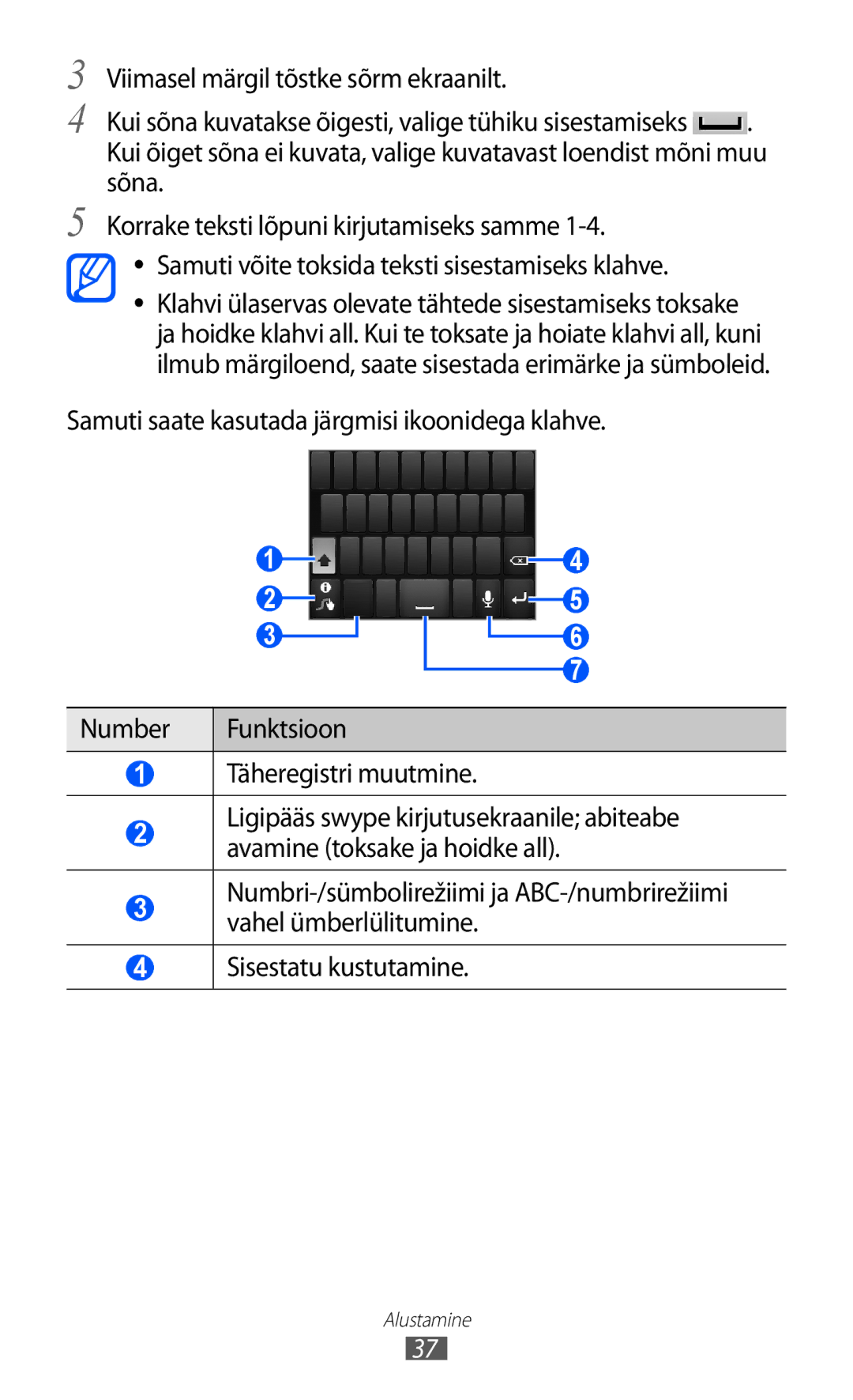 Samsung GT-S5690KOASEB manual Sisestatu kustutamine 