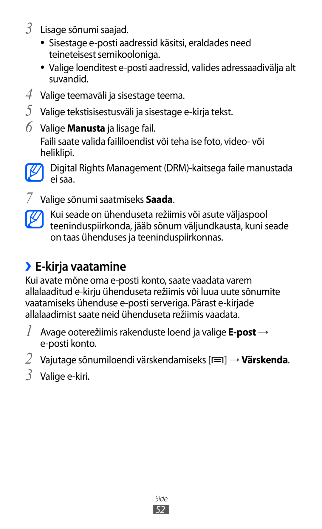 Samsung GT-S5690KOASEB manual ››E-kirja vaatamine 